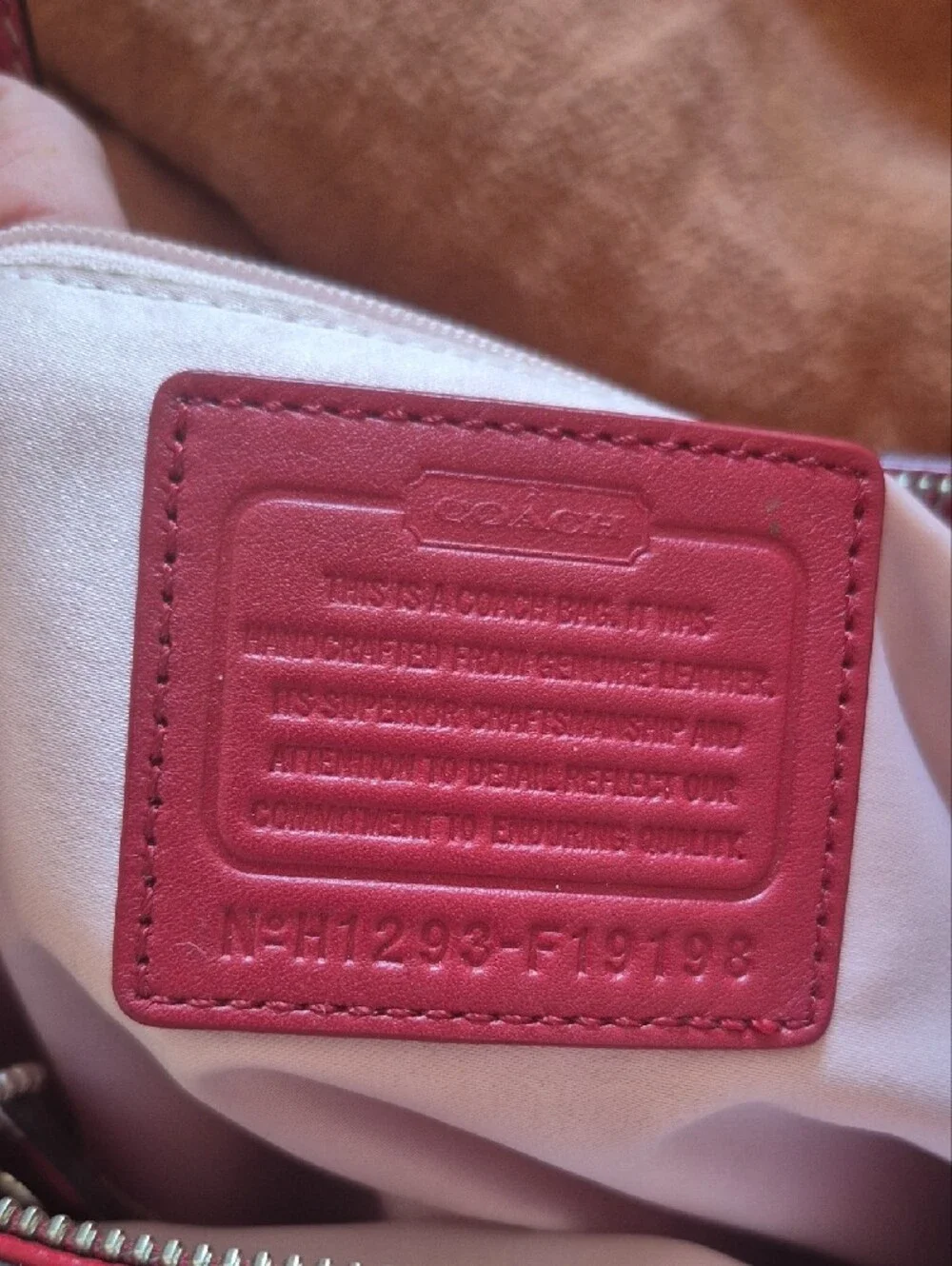 Coach Red Patent Signature Tote